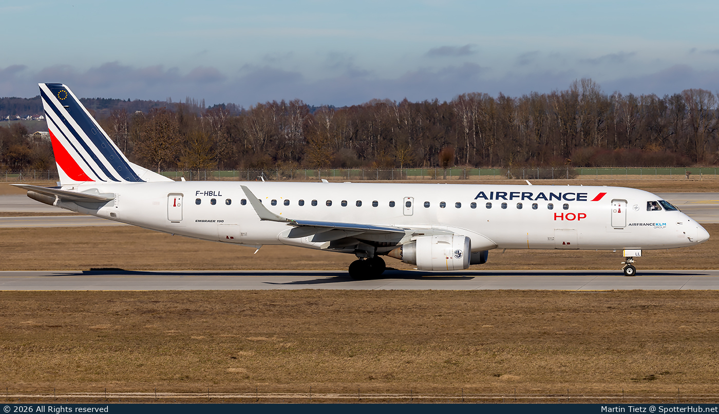 Photo of F-HBLL - Embraer ERJ-190STD operated by Air France HOP