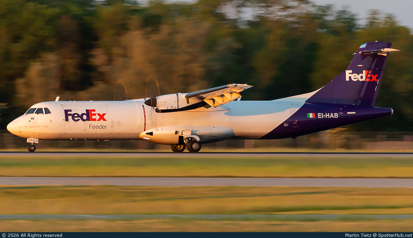 Photo of EI-HAB - ATR 72-600(F) operated by FedEx Feeder (opb ASL Airlines Ireland)