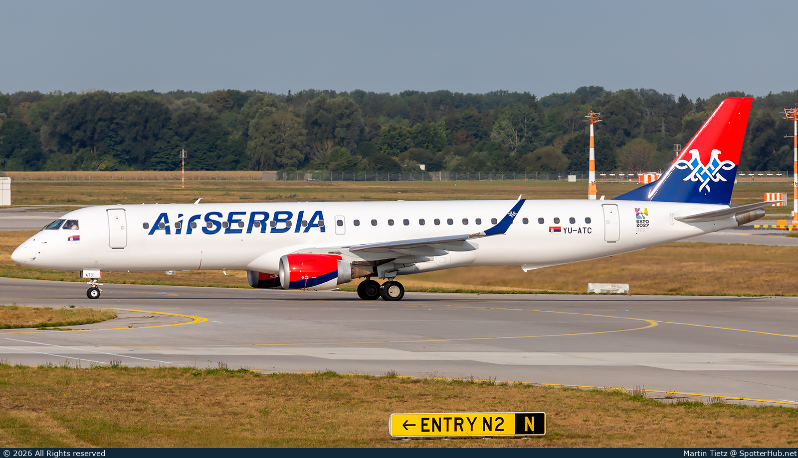 Photo of YU-ATC - Embraer ERJ-195LR operated by Air Serbia