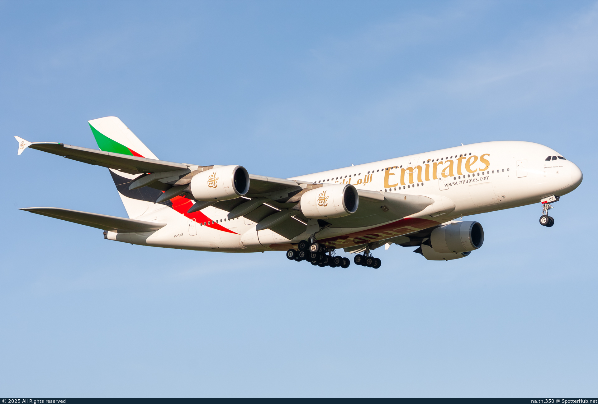 Photo of A6-EUP - Airbus A380-842 operated by Emirates