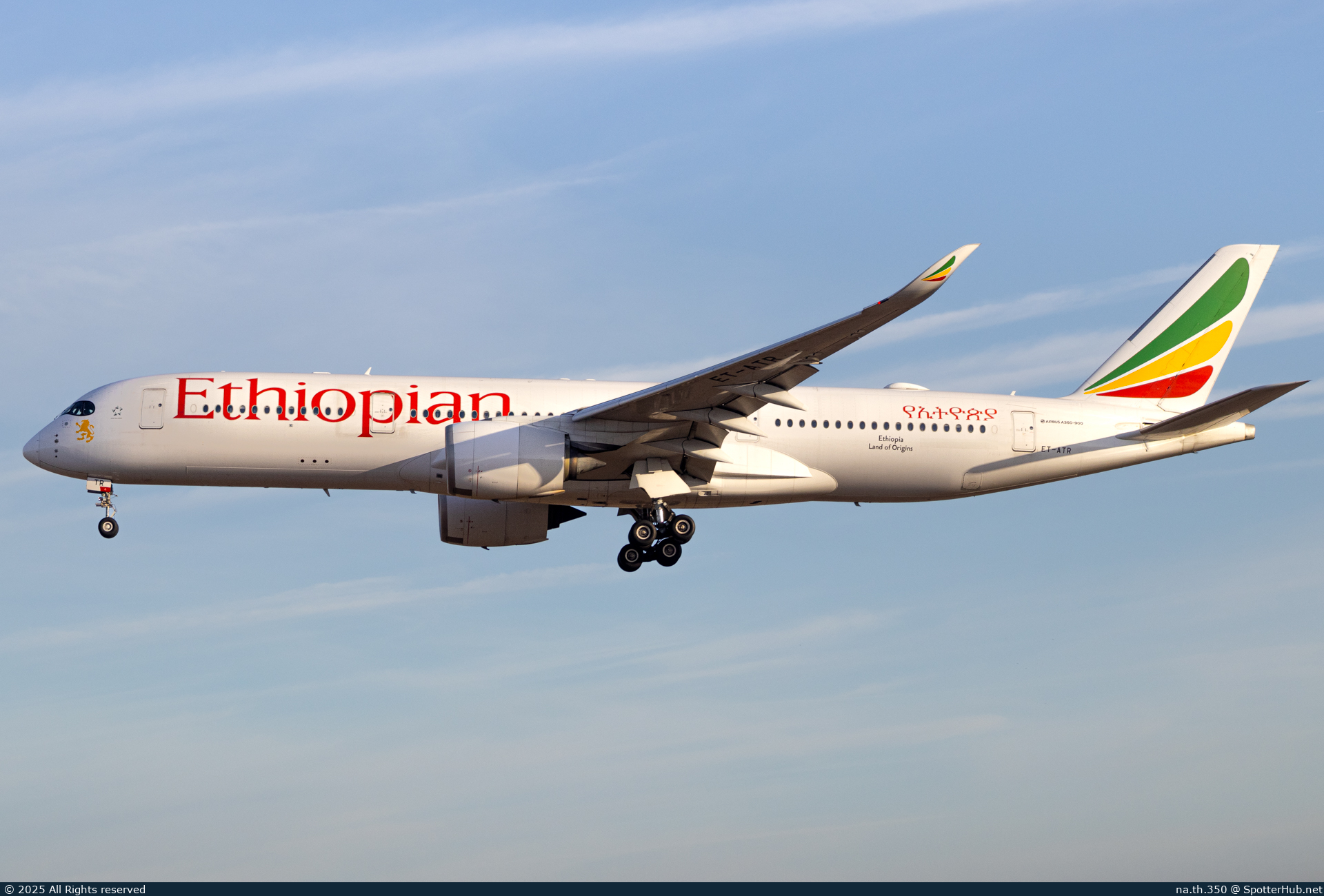 Photo of ET-ATR - Airbus A350-941 operated by Ethiopian Airlines