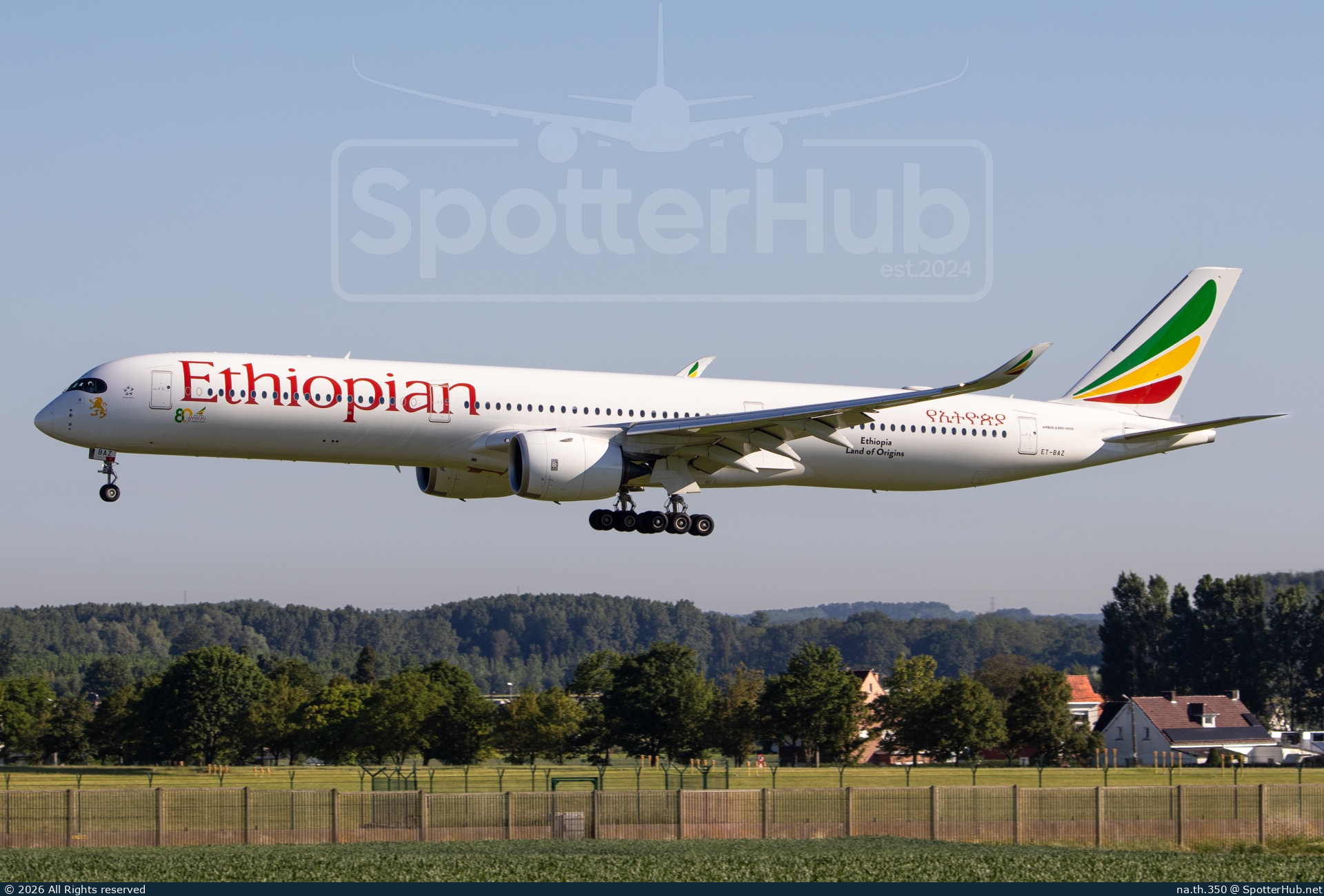 Photo of ET-BAZ - Airbus A350-1041 operated by Ethiopian Airlines