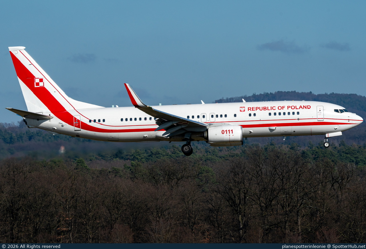 Photo of 0111 - Boeing 737-8TV(BBJ2) operated by Government of Poland