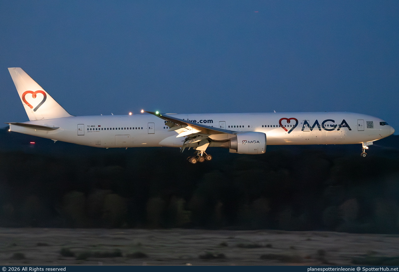 Photo of TC-MGG - Boeing 777-3ZG(ER) operated by Mavi Gök Airlines