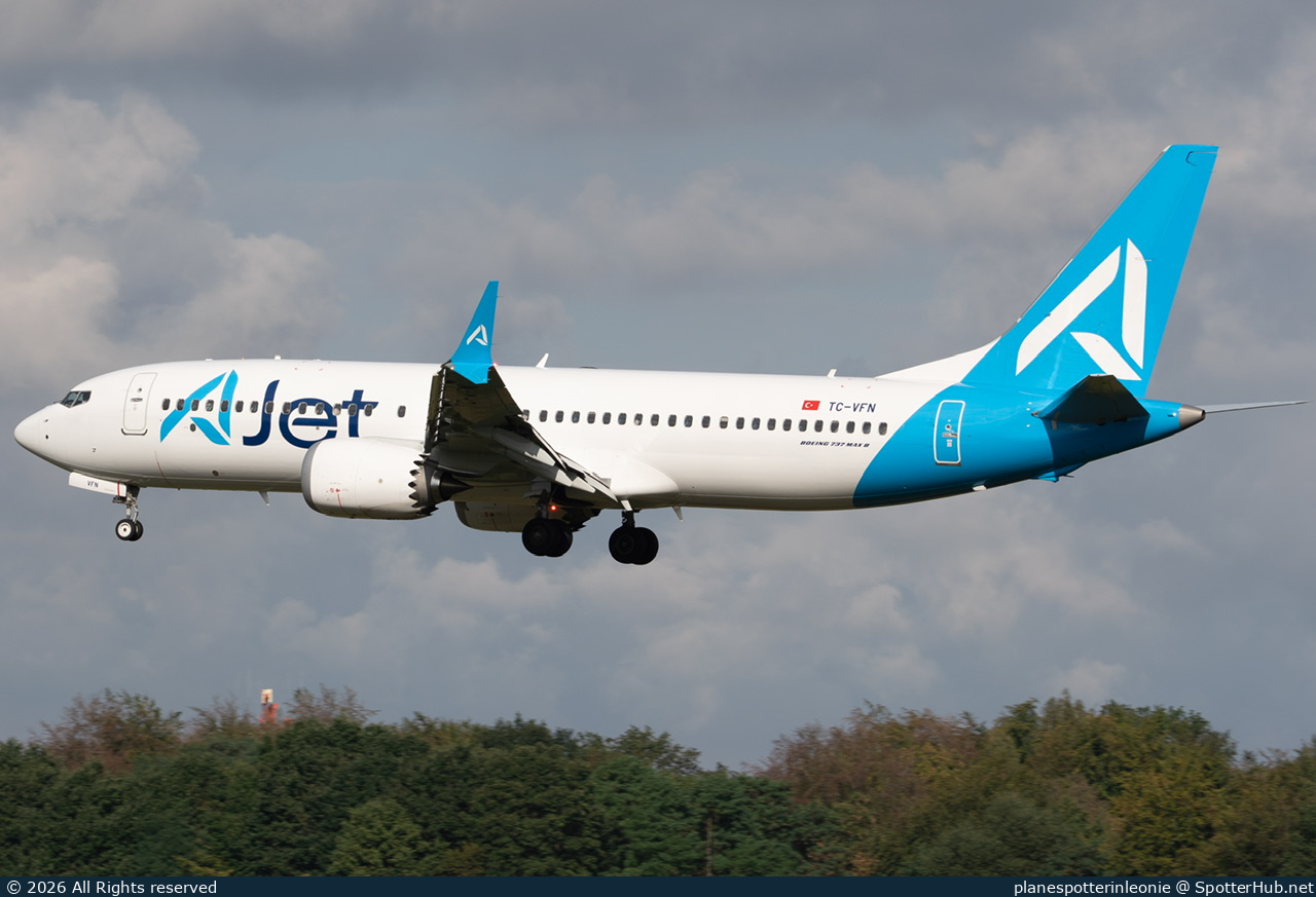 Photo of TC-VFN - Boeing 737 MAX 8 operated by AJet