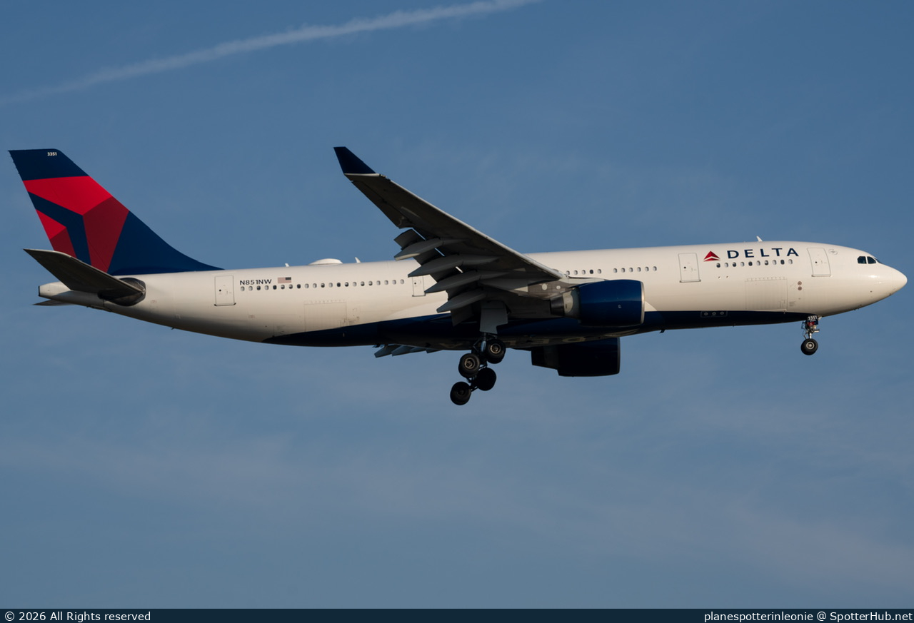 Photo of N851NW - Airbus A330-223 operated by Delta Air Lines