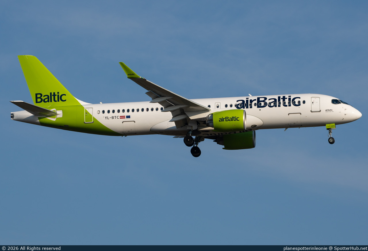 Photo of YL-BTC - Airbus A220-300 operated by airBaltic
