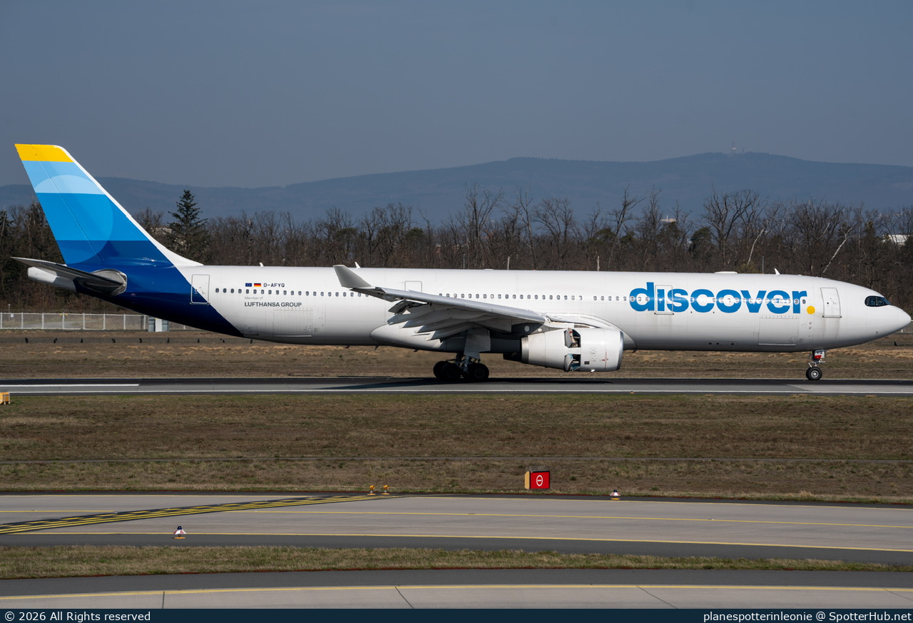 Photo of D-AFYQ - Airbus A330-343 operated by Discover Airlines