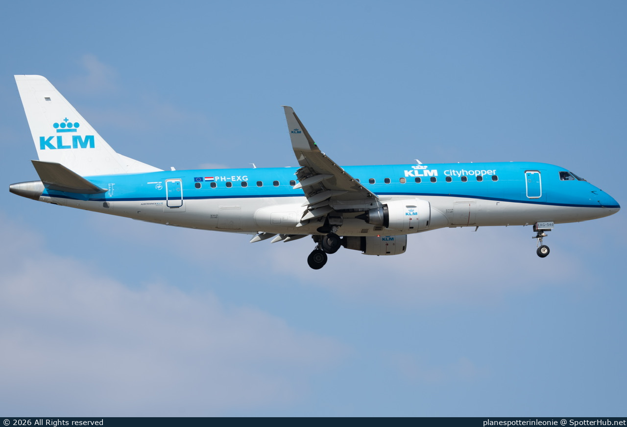 Photo of PH-EXG - Embraer ERJ-175STD operated by KLM Cityhopper