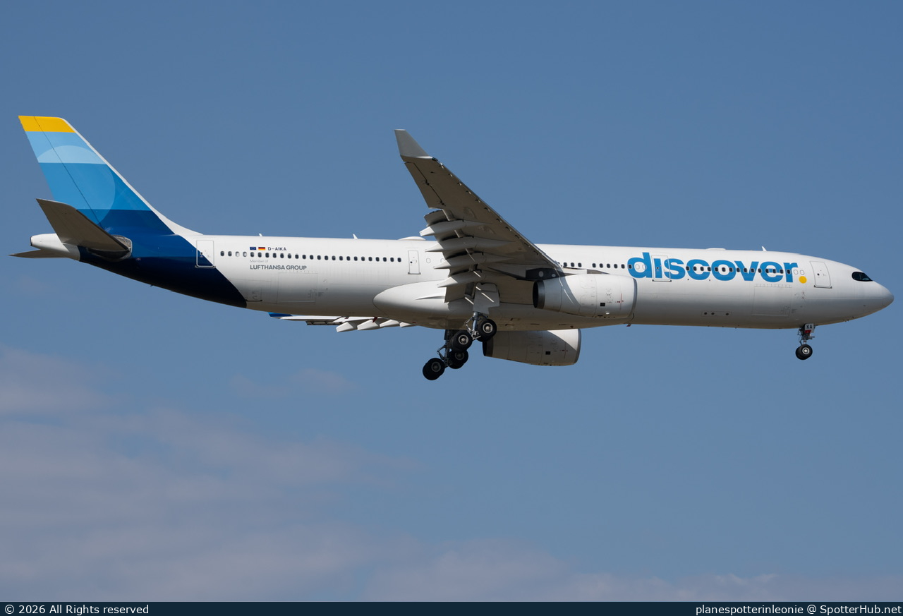 Photo of D-AIKA - Airbus A330-343 operated by Discover Airlines