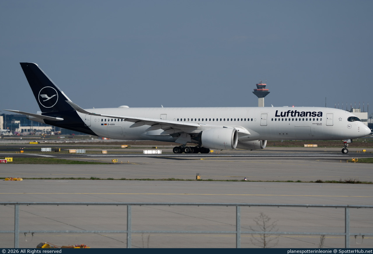 Photo of D-AIXA - Airbus A350-941 operated by Lufthansa