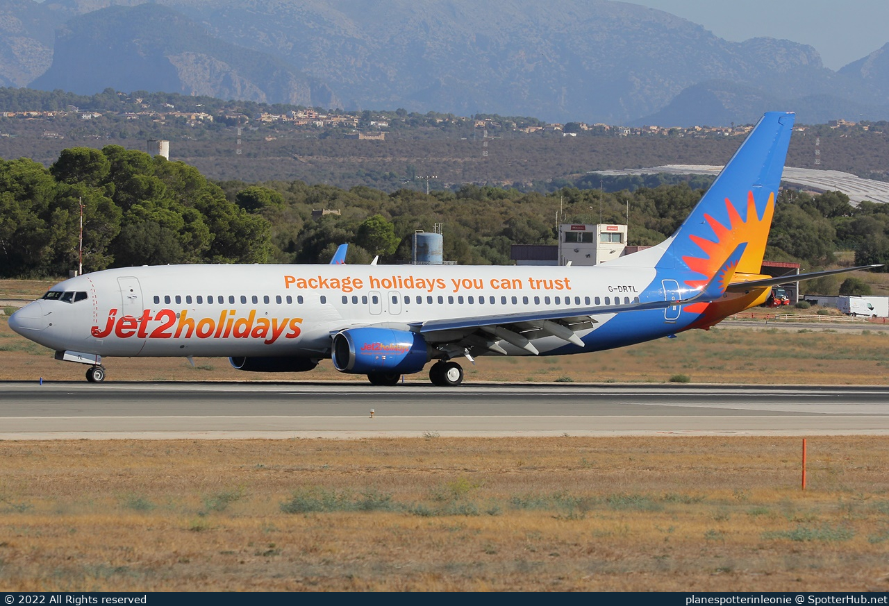 Photo of G-DRTL - Boeing 737-8AL operated by Jet2