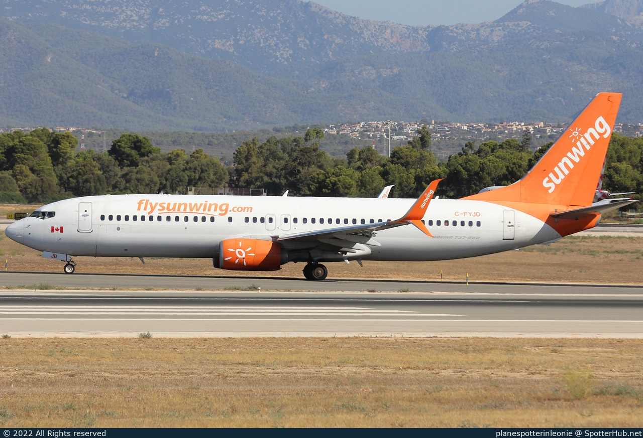 Photo of C-FYJD - Boeing 737-8Q8 operated by Sunwing Airlines