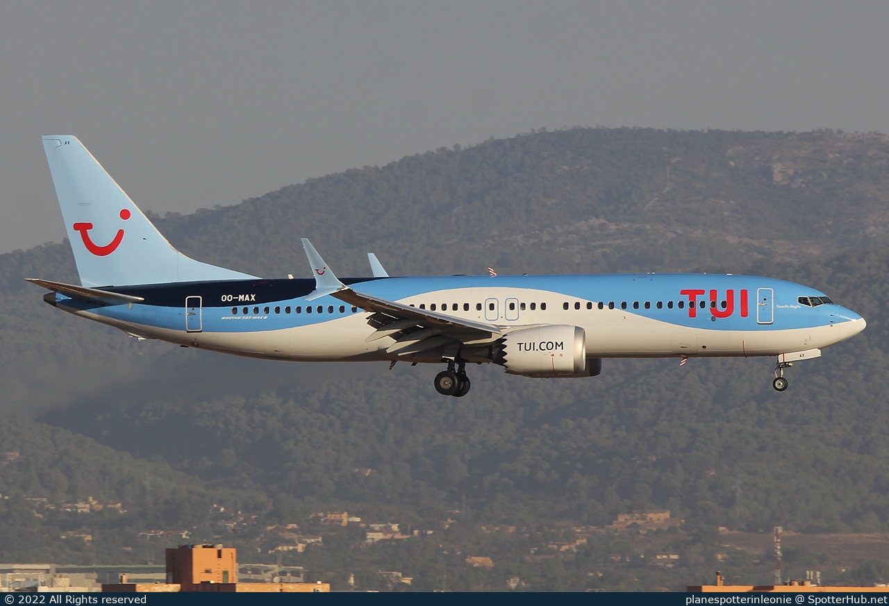 Photo of OO-MAX - Boeing 737 MAX 8 operated by TUI Airlines Belgium