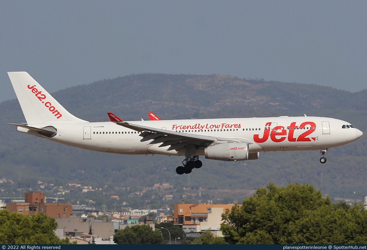 Photo of G-VYGM - Airbus A330-243 operated by Jet2 (opb AirTanker)