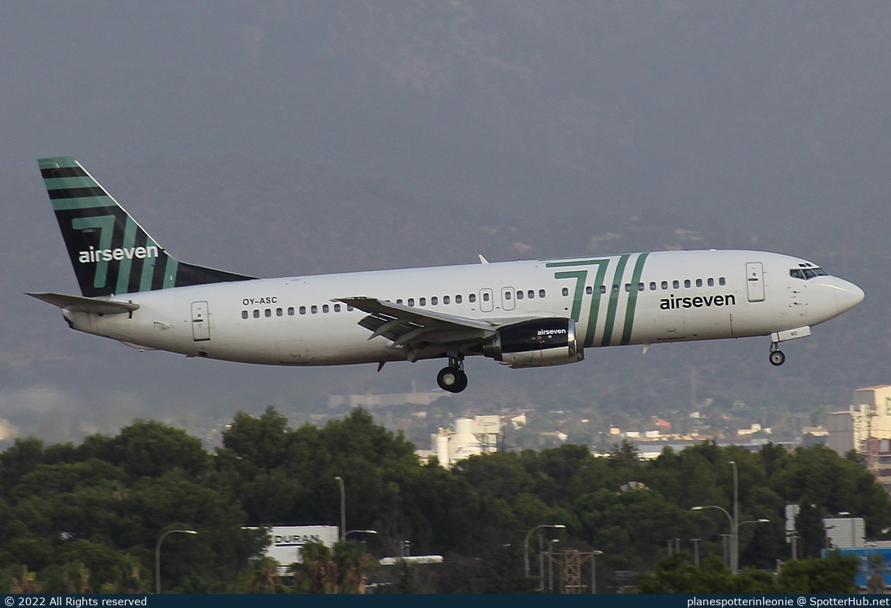 Photo of OY-ASC - Boeing 737-4K5 operated by Airseven (opb Copenhagen Airtaxi)