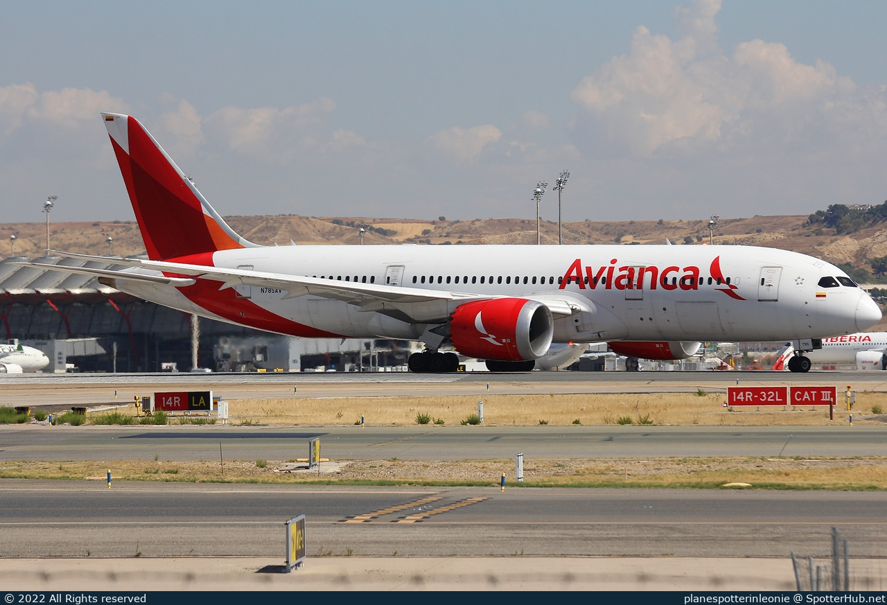 Photo of N785AV - Boeing 787-8 Dreamliner operated by Avianca