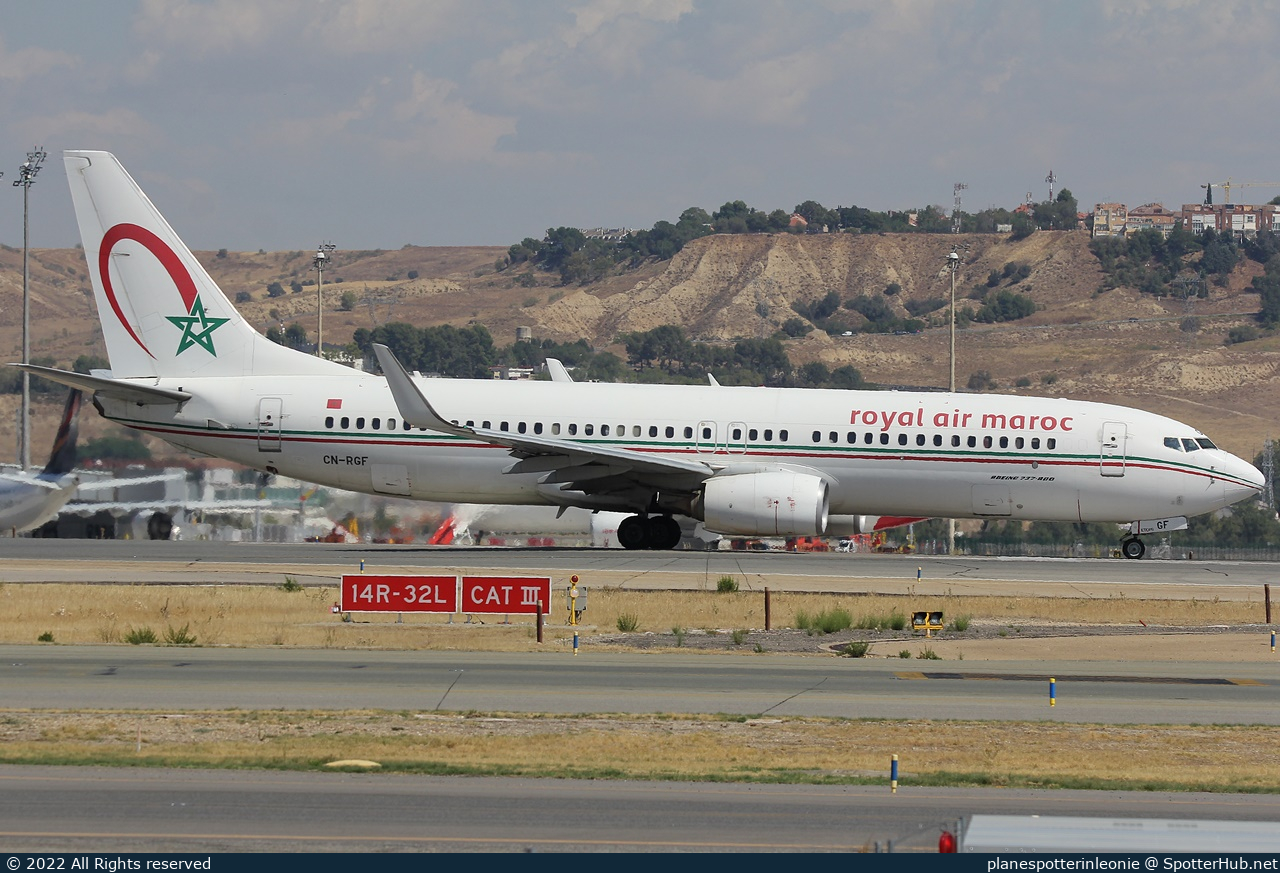 Photo of CN-RGF - Boeing 737-86N operated by Royal Air Maroc