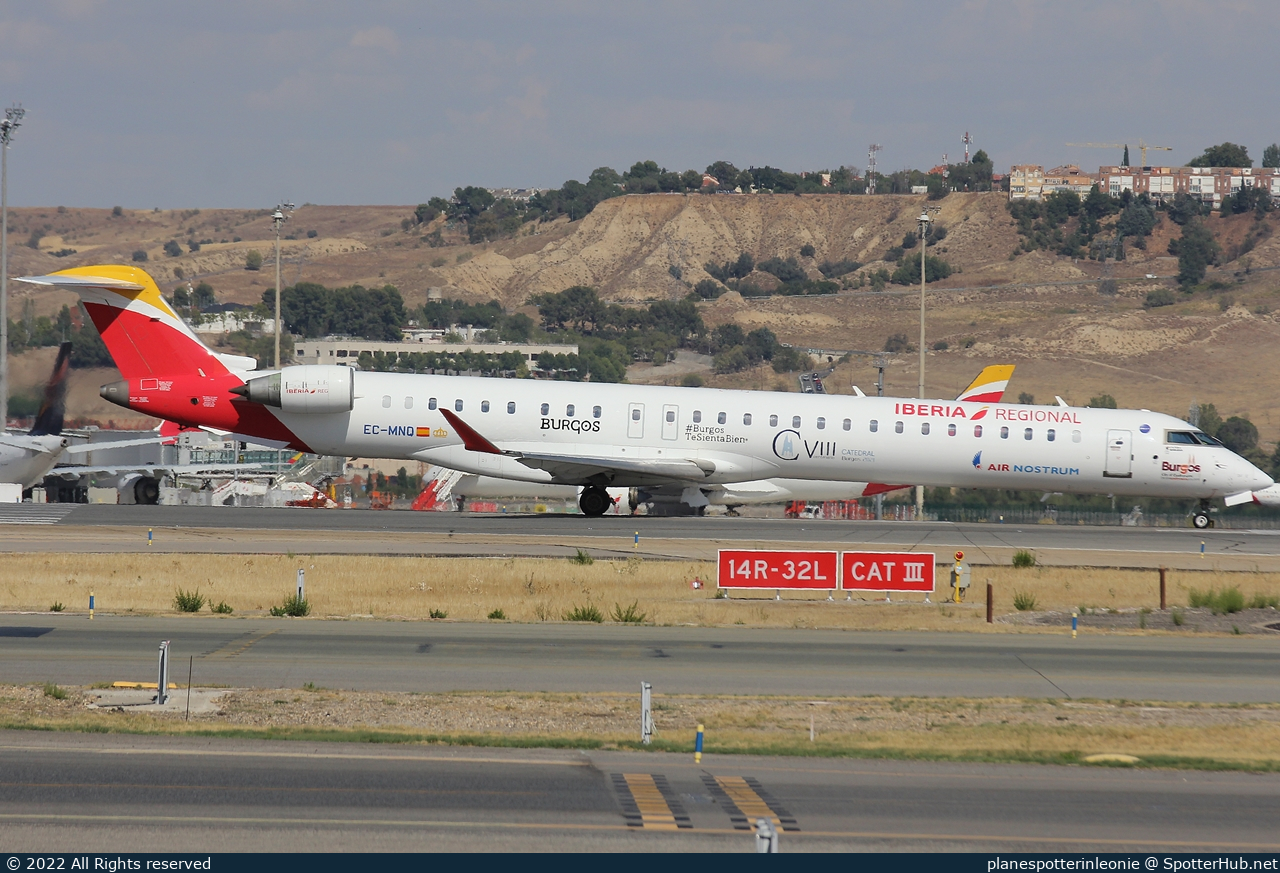 Photo of EC-MNQ - Bombardier CRJ-1000 operated by Iberia Regional (opb Air Nostrum)
