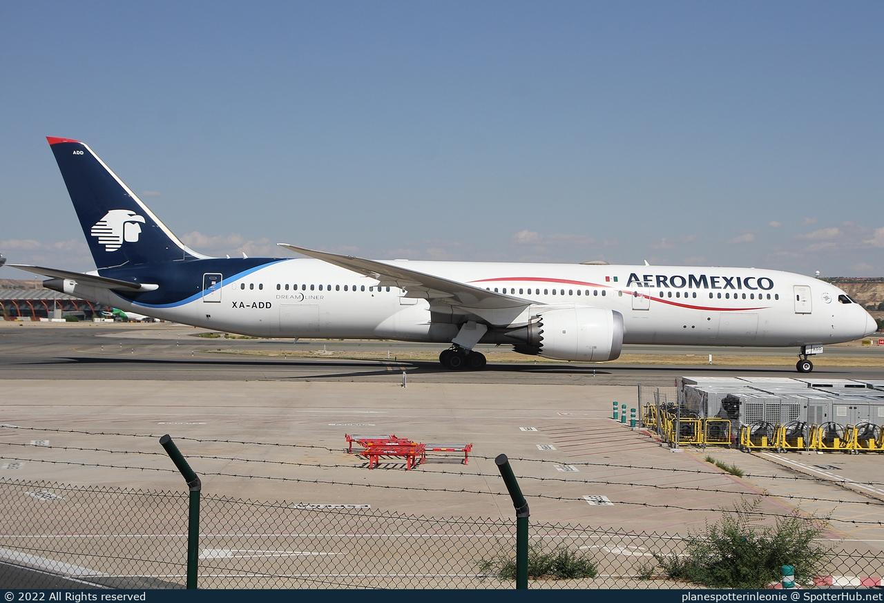 Photo of XA-ADD - Boeing 787-9 Dreamliner operated by Aeroméxico