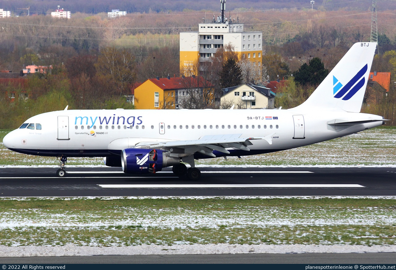 Photo of 9A-BTJ - Airbus A319-112 operated by MyWings (opb Trade Air)