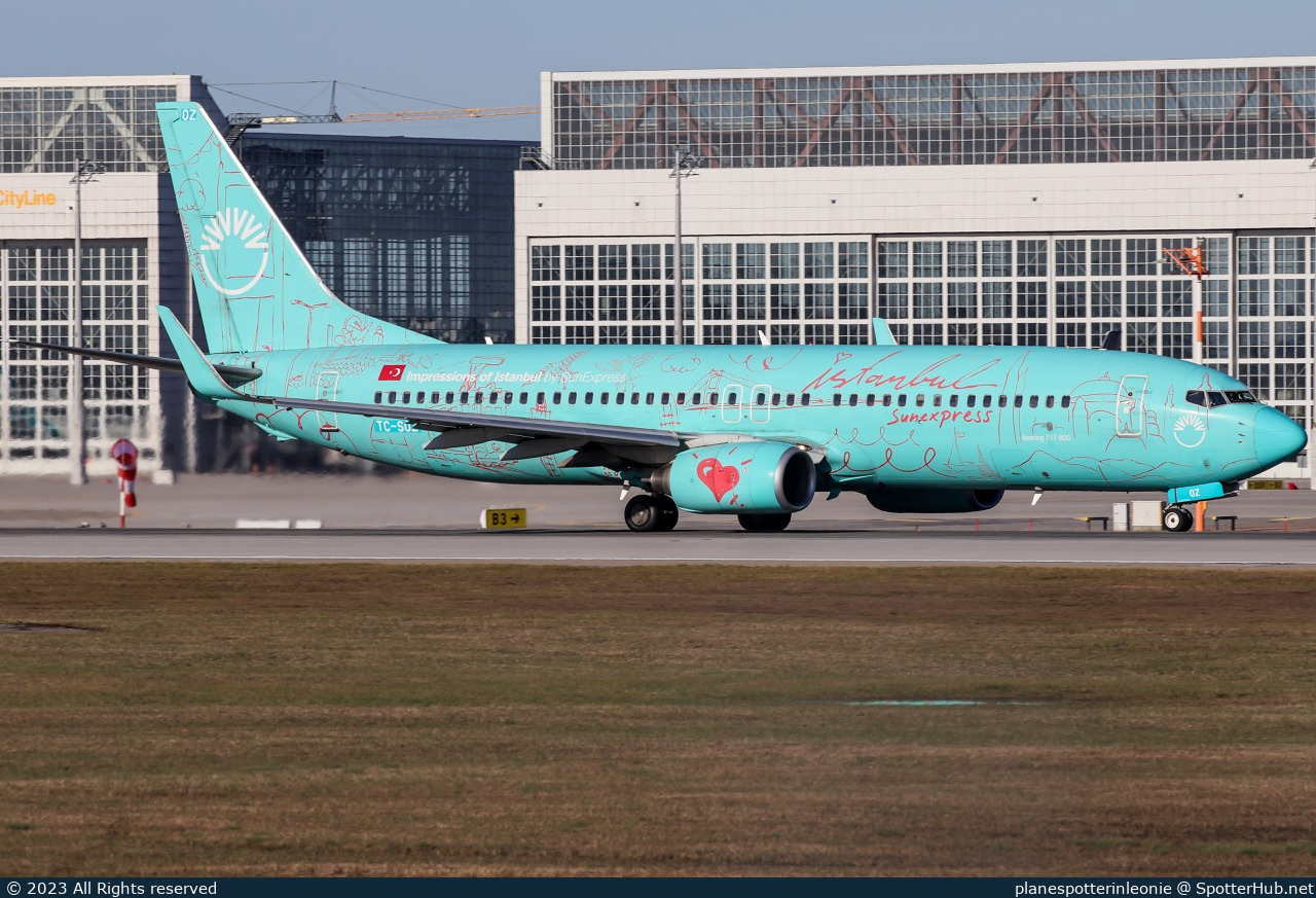 Photo of TC-SOZ - Boeing 737-8HX operated by SunExpress