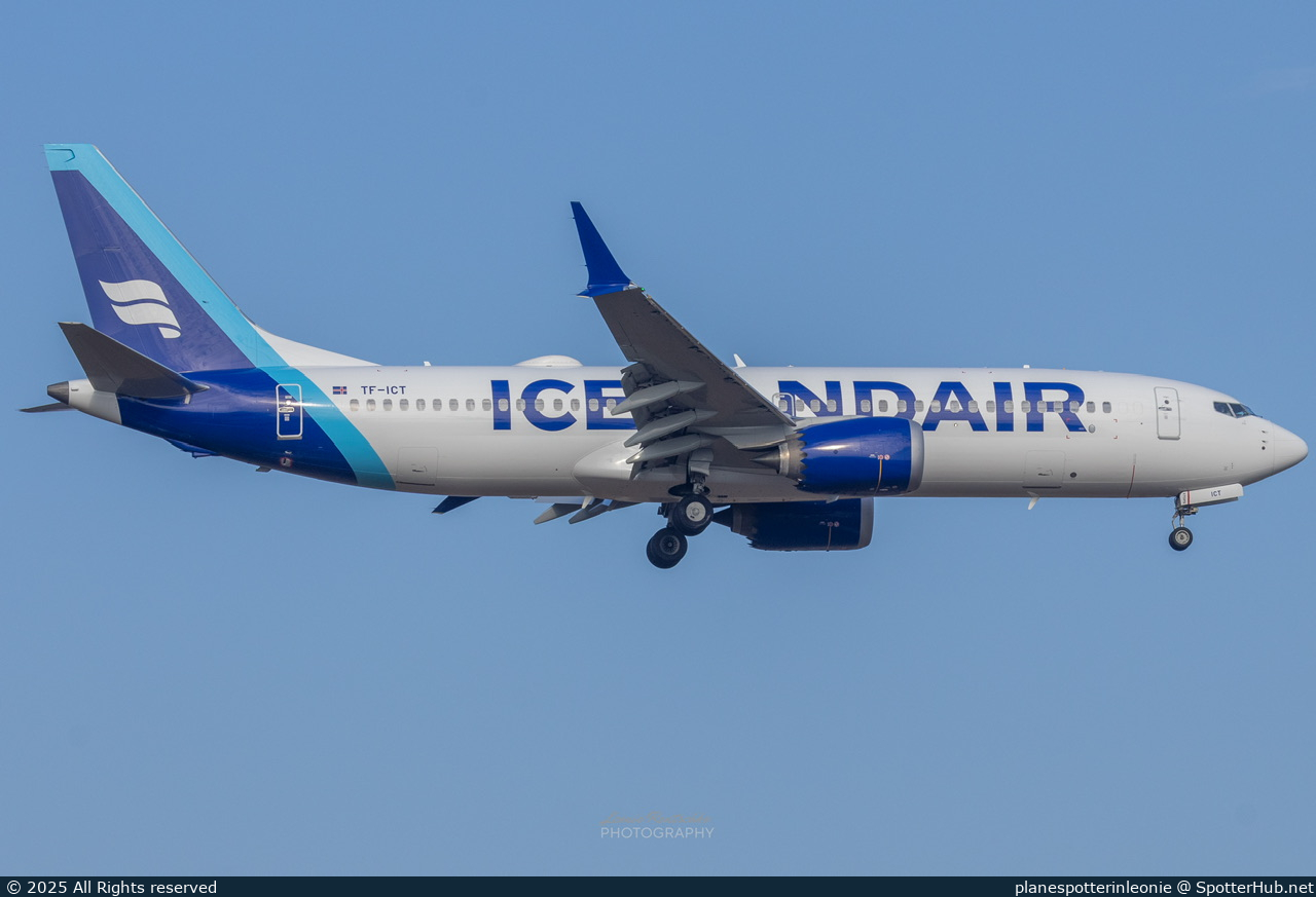 Photo of TF-ICT - Boeing 737 MAX 8 operated by Icelandair