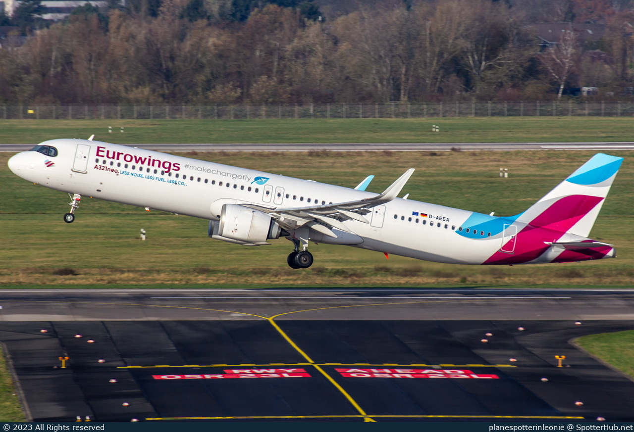 Photo of D-AEEA - Airbus A321-251NX operated by Eurowings