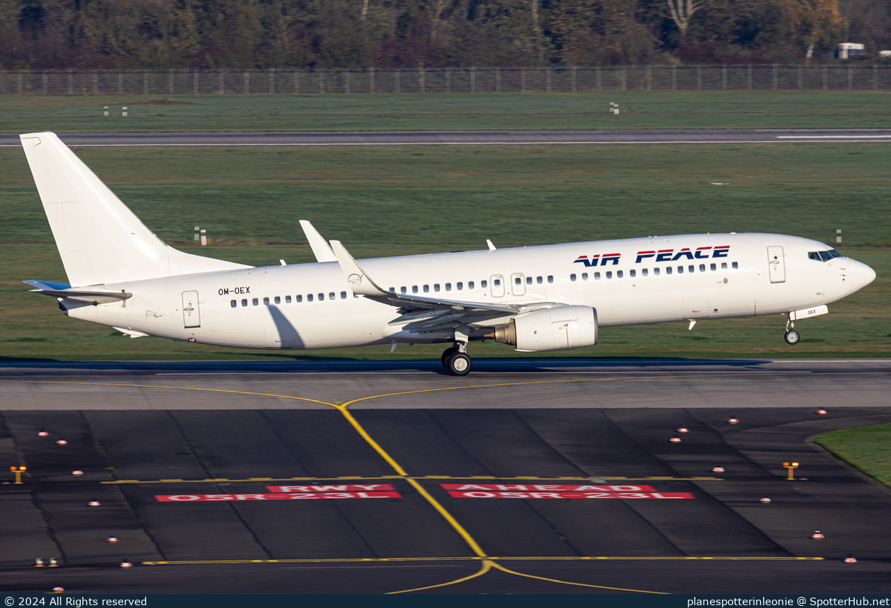 Photo of OM-OEX - Boeing 737-82R operated by Air Peace (opb AirExplore)