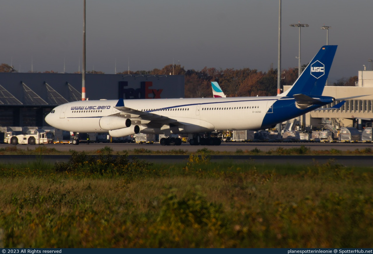 Photo of D-AUSC - Airbus A340-313 operated by Universal Sky Carrier