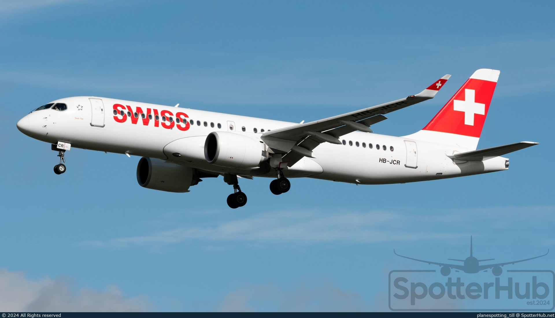 Photo of HB-JCR - Airbus A220-300 operated by Swiss International Air Lines
