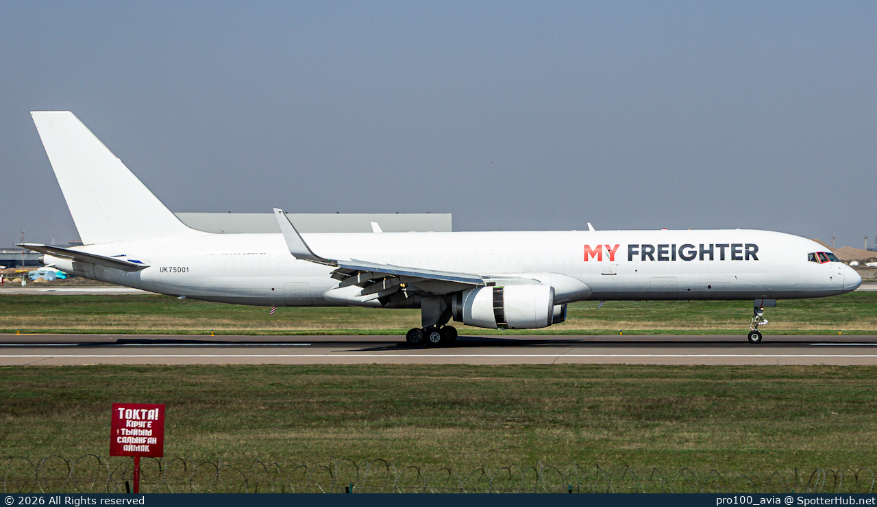 Photo of UK75001 - Boeing 757-223(PCF) operated by My Freighter