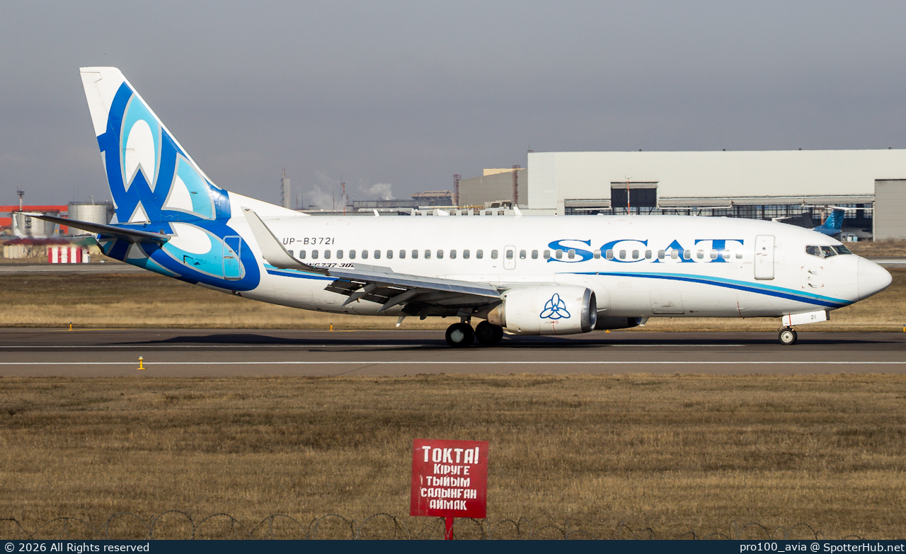 Photo of UP-B3721 - Boeing 737-3H4 operated by SCAT Airlines