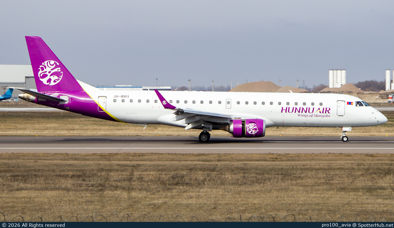 Photo of JU-8811 - Embraer ERJ-190LR operated by Hunnu Air