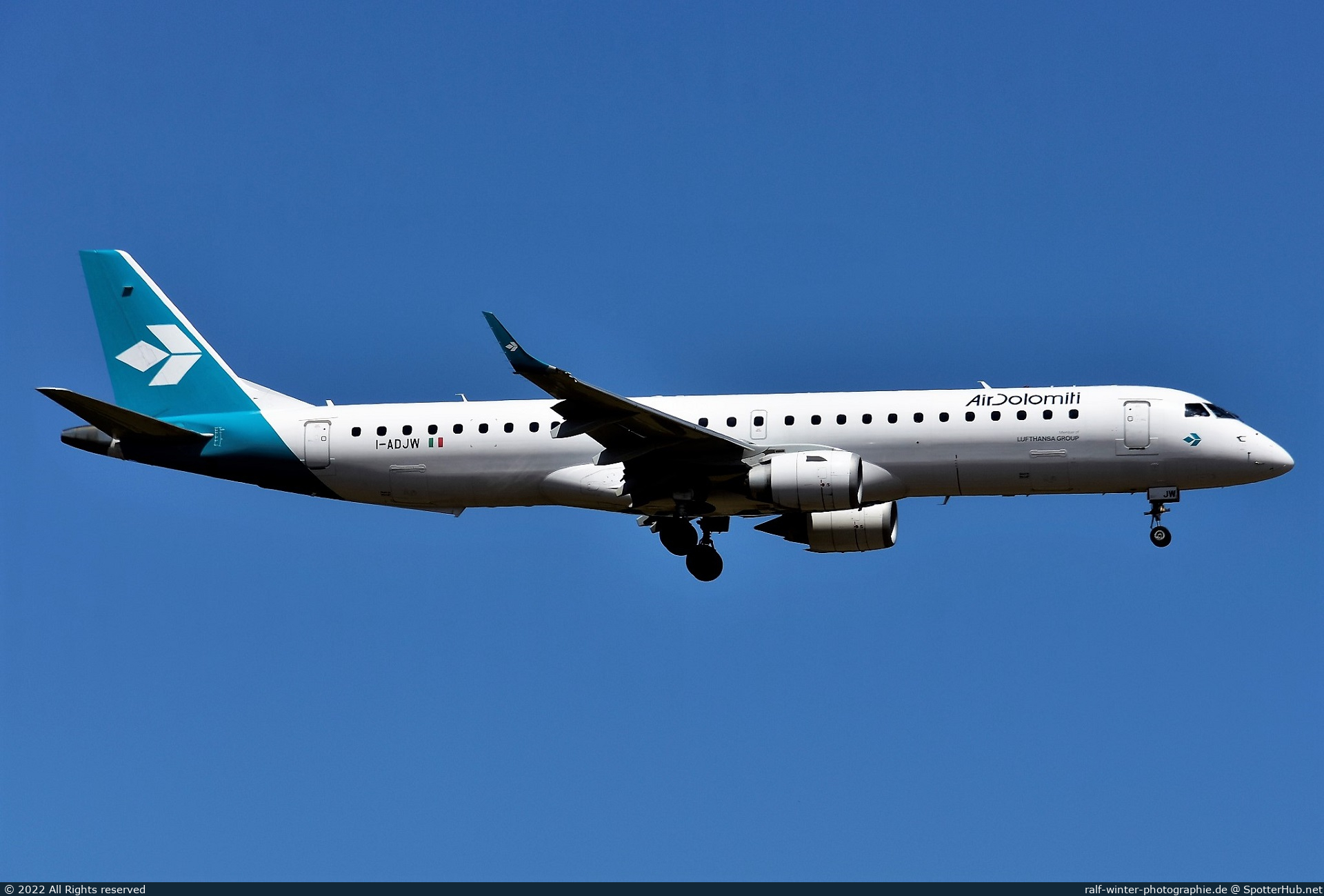 Photo of I-ADJW - Embraer ERJ-195LR operated by Air Dolomiti