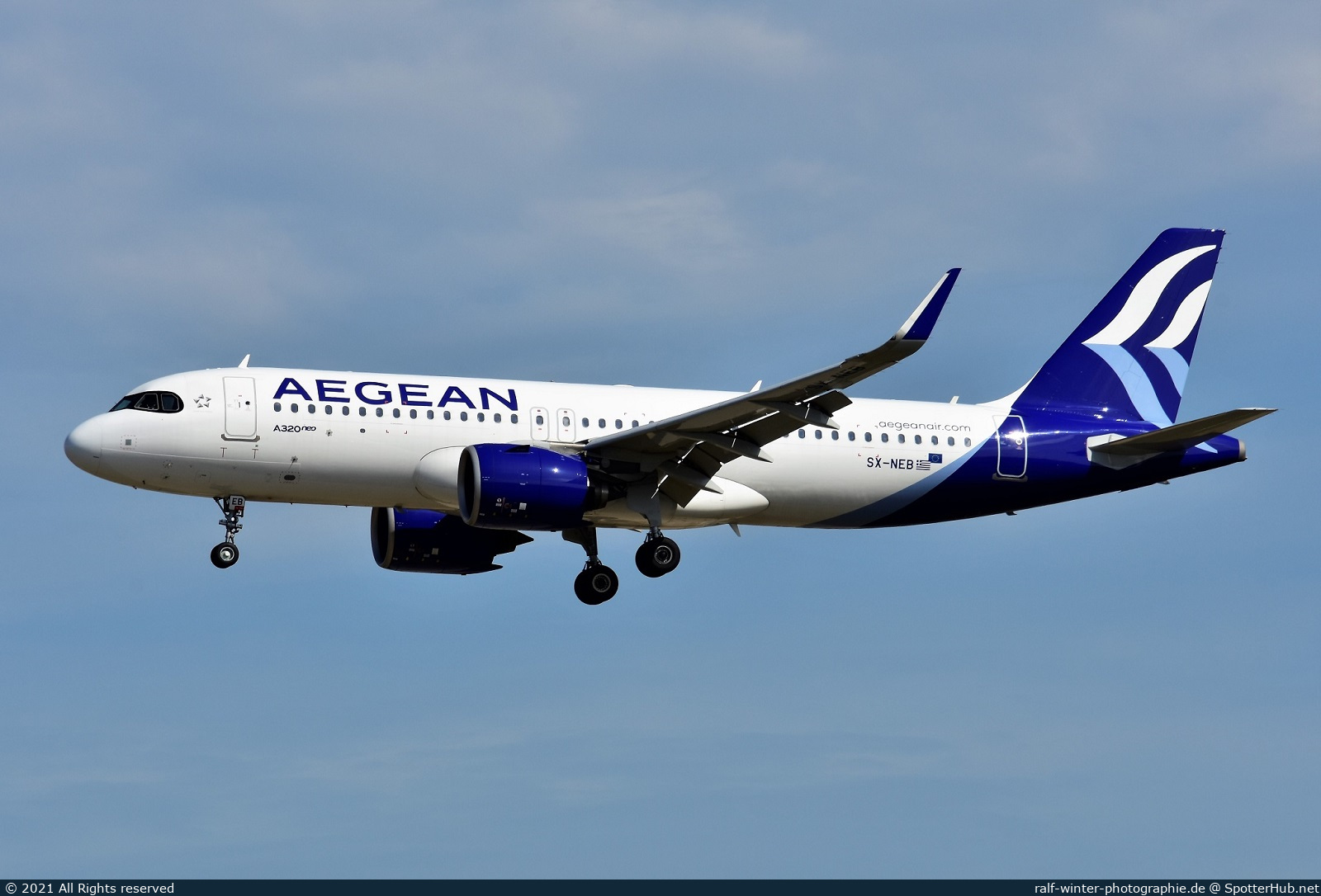 Photo of SX-NEB - Airbus A320-271N operated by Aegean Airlines