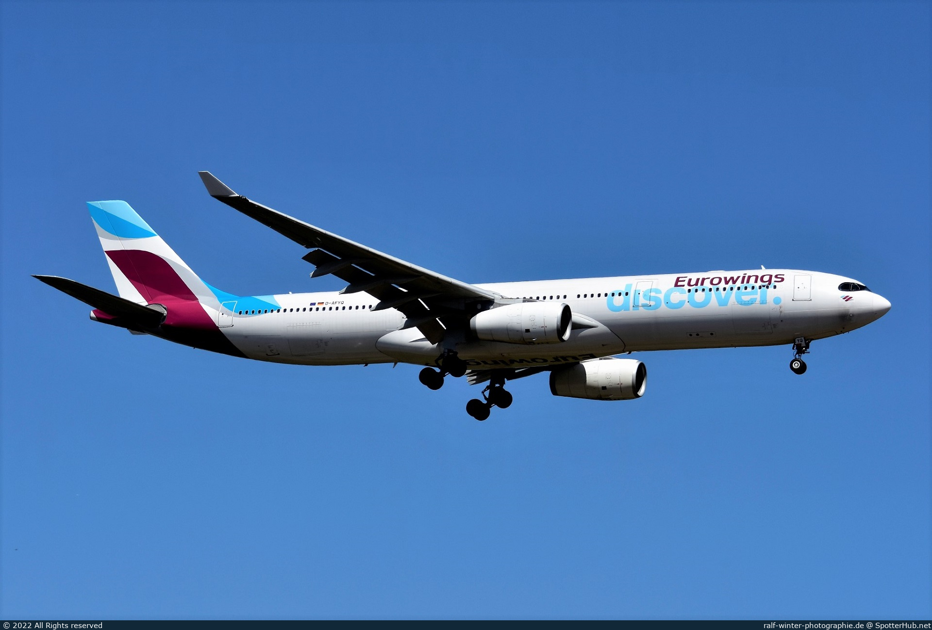 Photo of D-AFYQ - Airbus A330-343 operated by Eurowings Discover