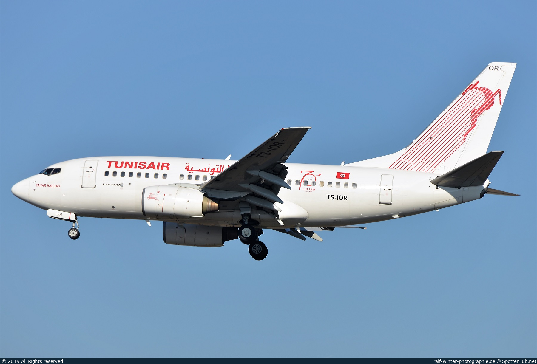 Photo of TS-IOR - Boeing 737-6H3 operated by Tunisair