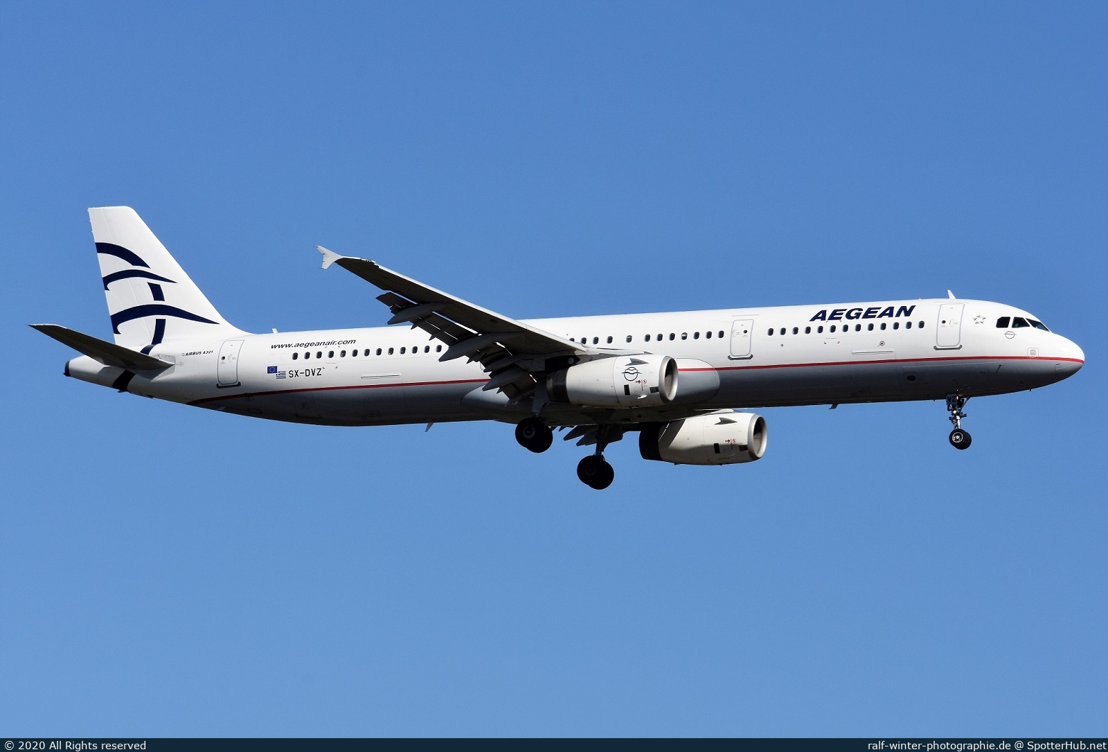 Photo of SX-DVZ - Airbus A321-231 operated by Aegean Airlines