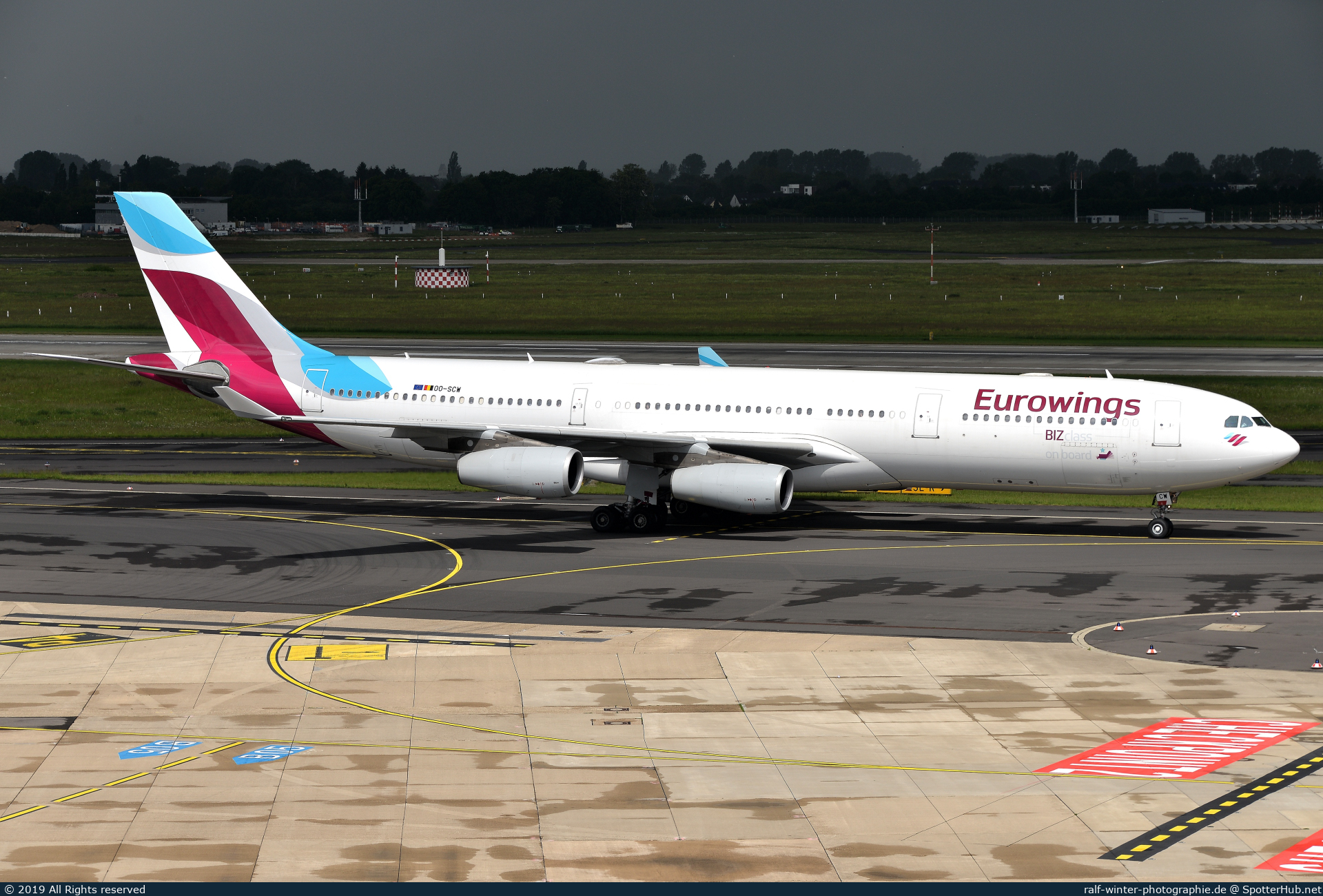 Photo of OO-SCW - Airbus A340-313 operated by Eurowings (opb Brussels Airlines)