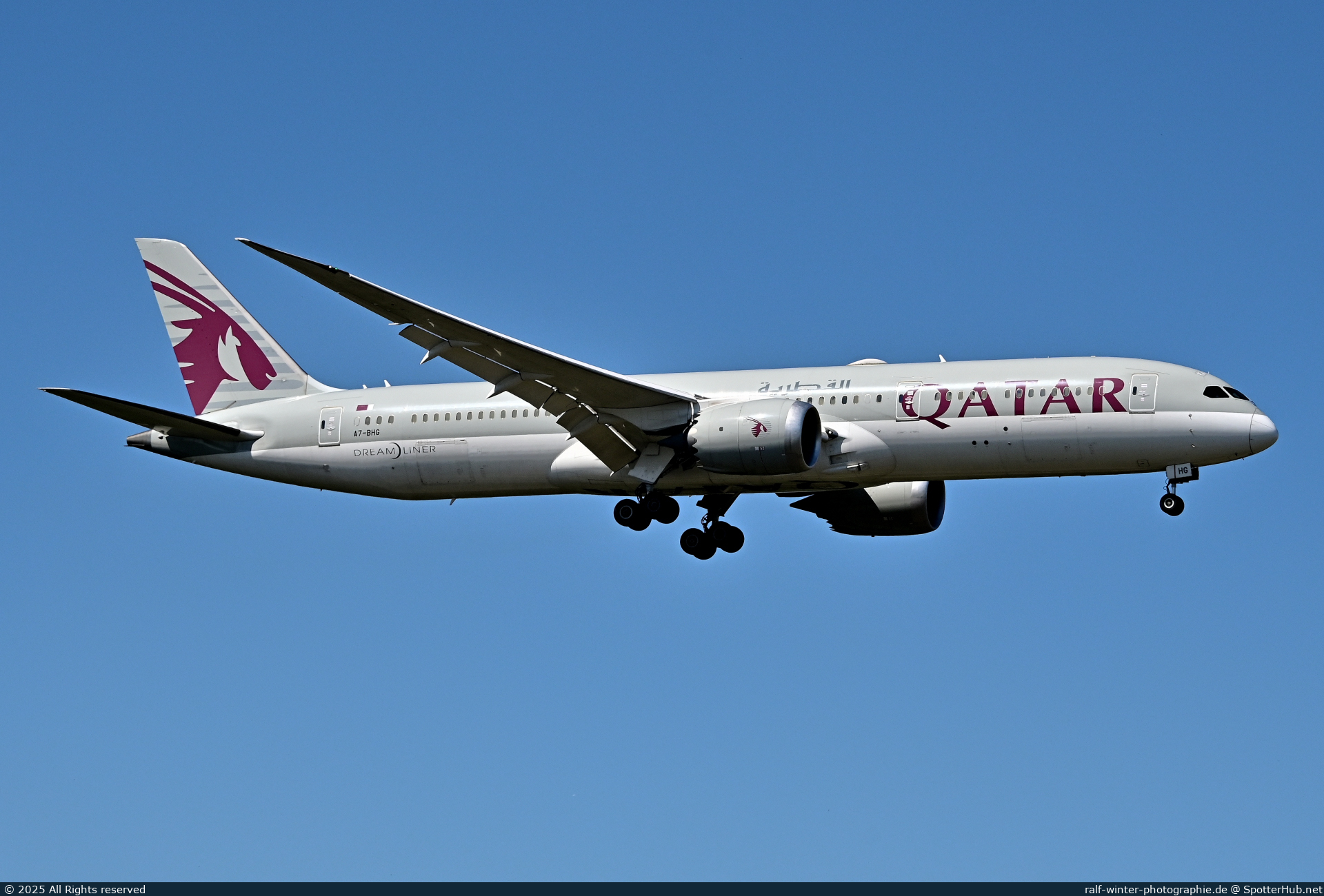 Photo of A7-BHG - Boeing 787-9 Dreamliner operated by Qatar Airways