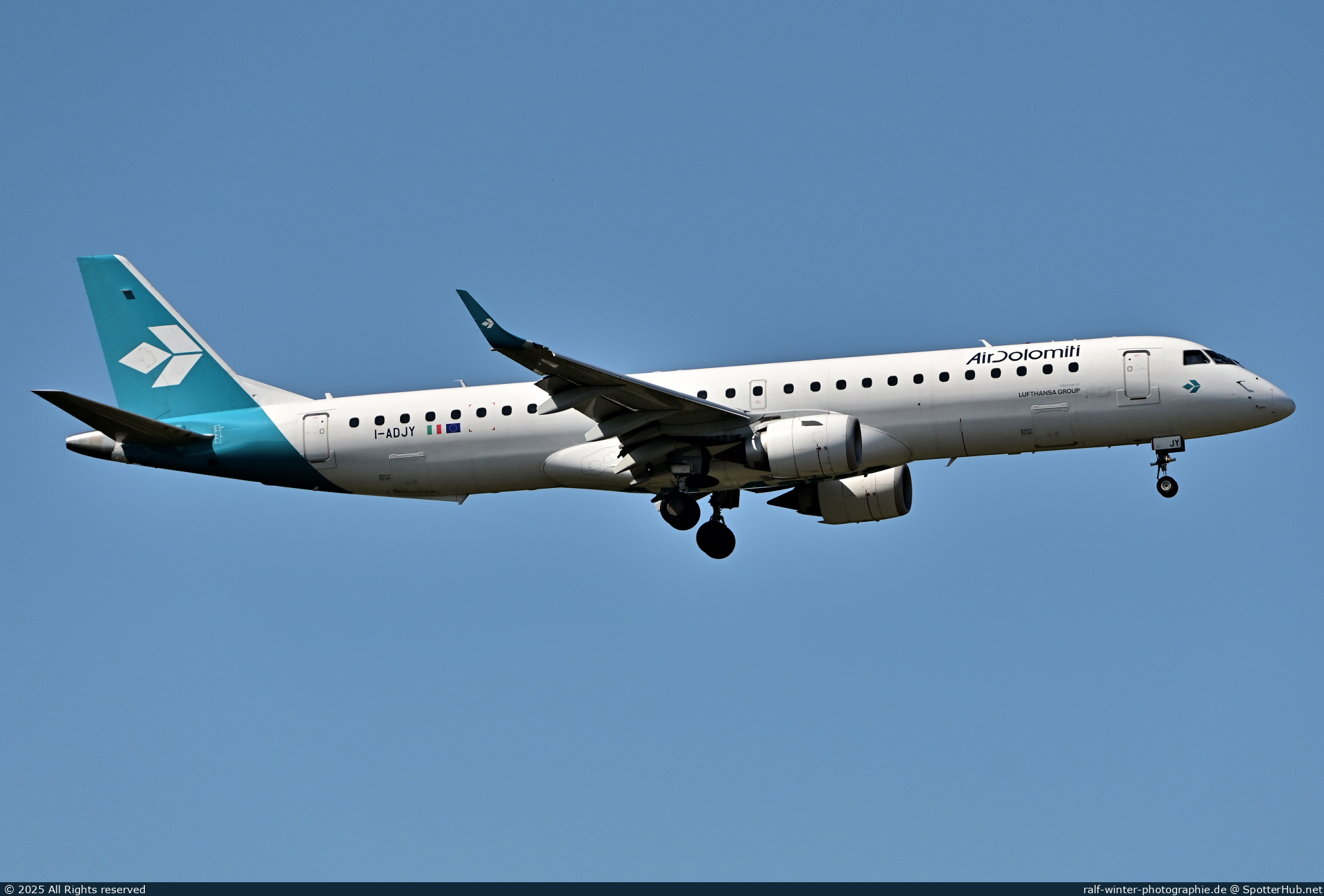 Photo of I-ADJY - Embraer ERJ-195LR operated by Air Dolomiti