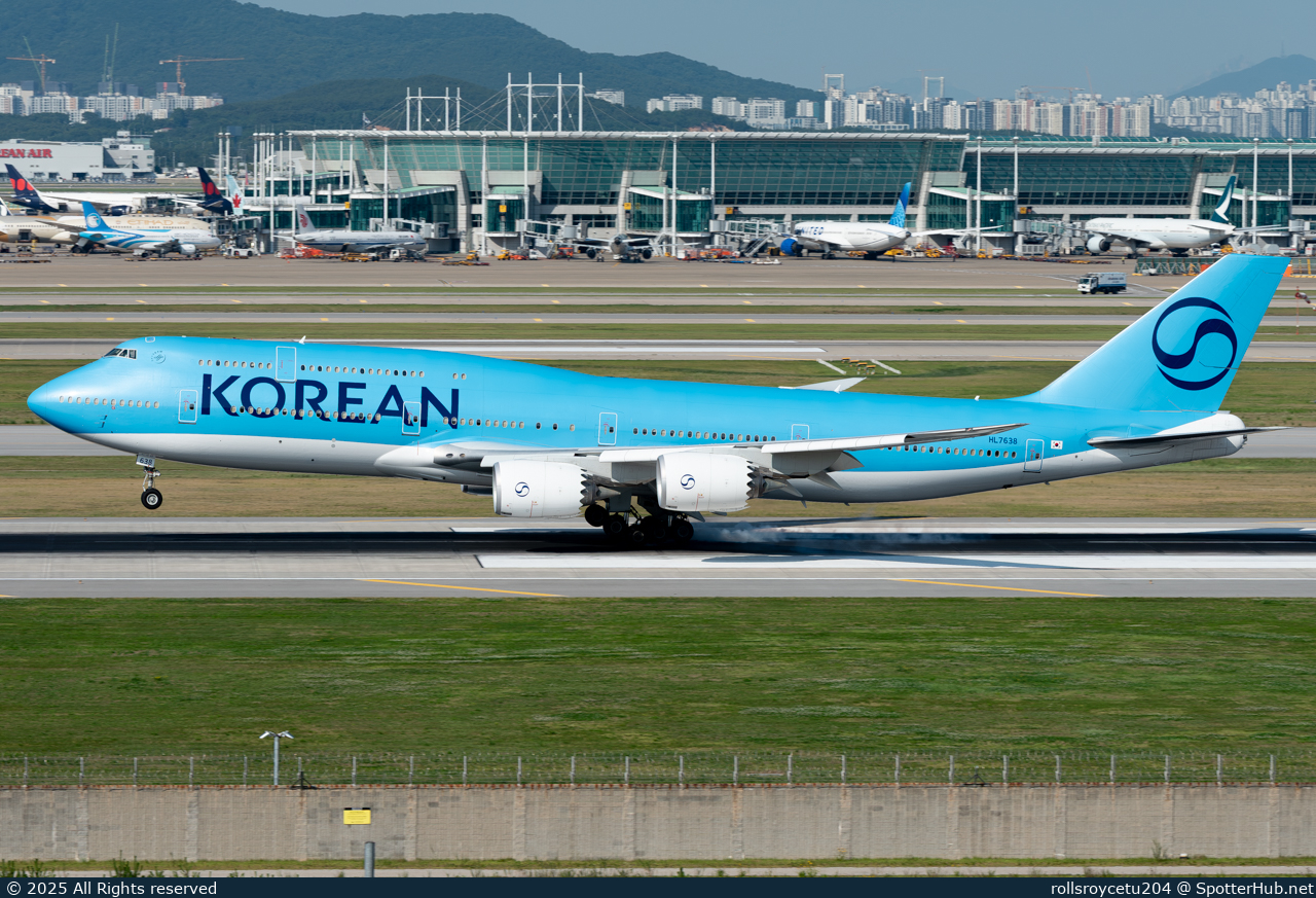 Photo of HL7638 - Boeing 747-8B5 operated by Korean Air