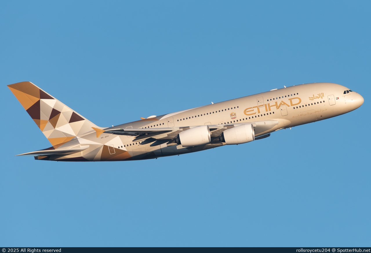 Photo of A6-APF - Airbus A380-861 operated by Etihad Airways
