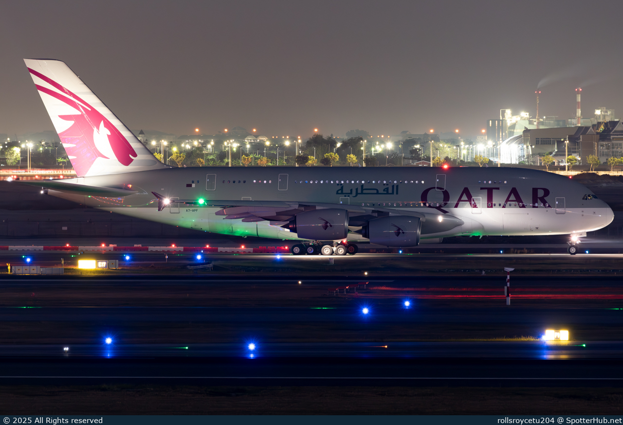 Photo of A7-APF - Airbus A380-861 operated by Qatar Airways