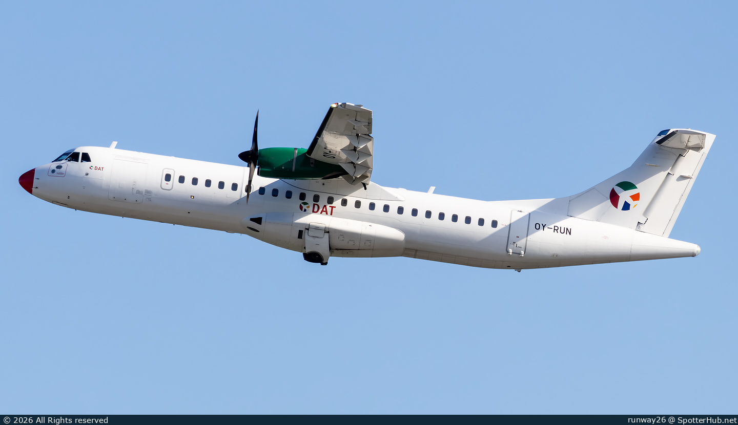 Photo of OY-RUN - ATR 72-600 operated by DAT Danish Air Transport