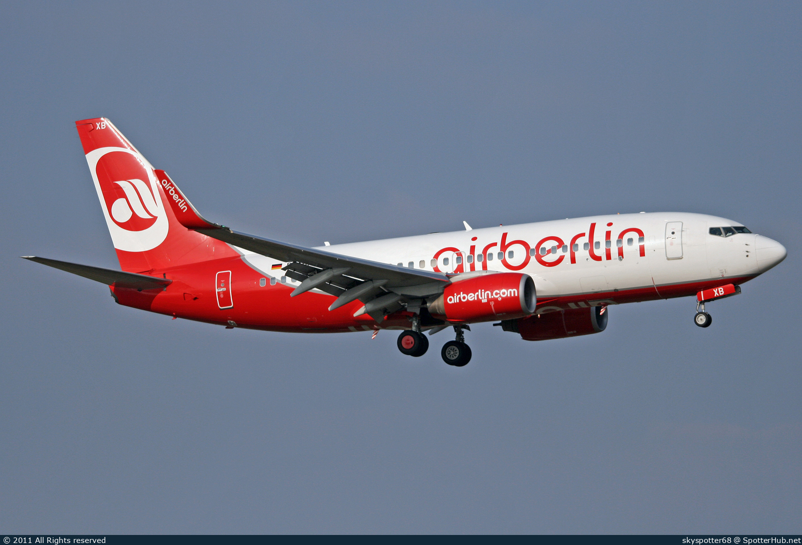 Photo of D-AHXB - Boeing 737-7K5 operated by Air Berlin (opb TUIfly)