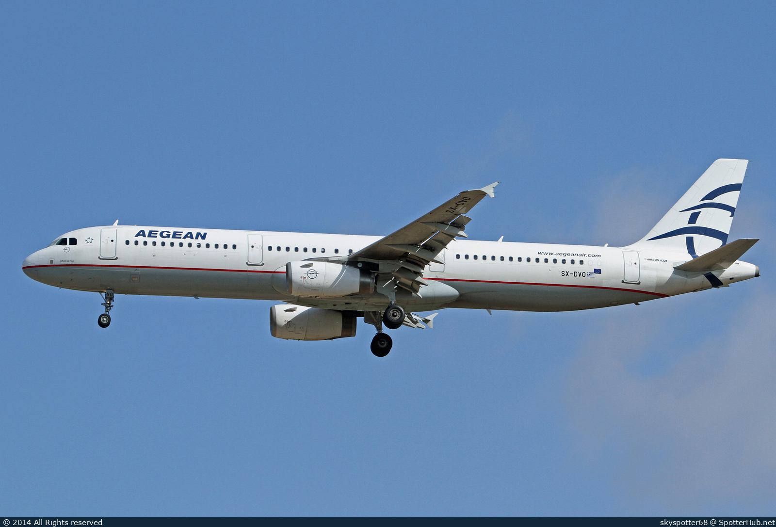 Photo of SX-DVO - Airbus A321-231 operated by Aegean Airlines