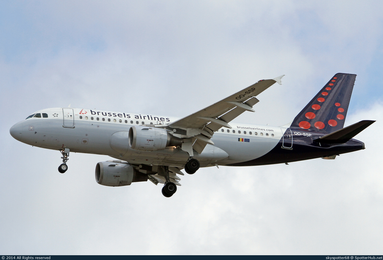 Photo of OO-SSP - Airbus A319-113 operated by Brussels Airlines