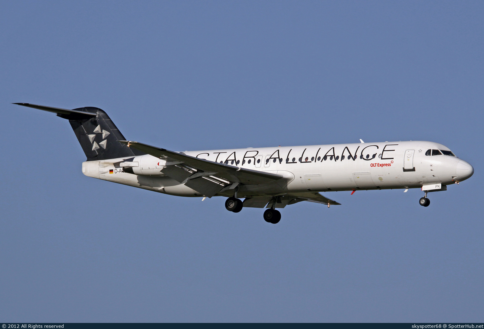 Photo of D-AGPK - Fokker 100 operated by OLT Express